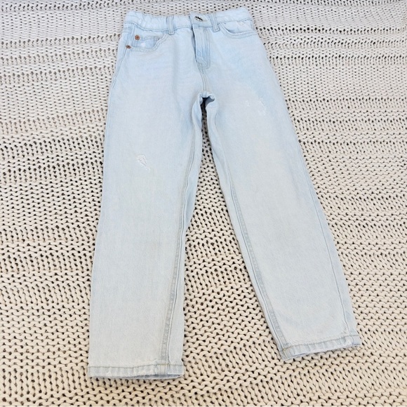Zara Light Blue Denim Girl's Jeans Size 8 - Picture 2 of 8